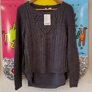 Anthropologie Moth Sweater M Grey NWT
